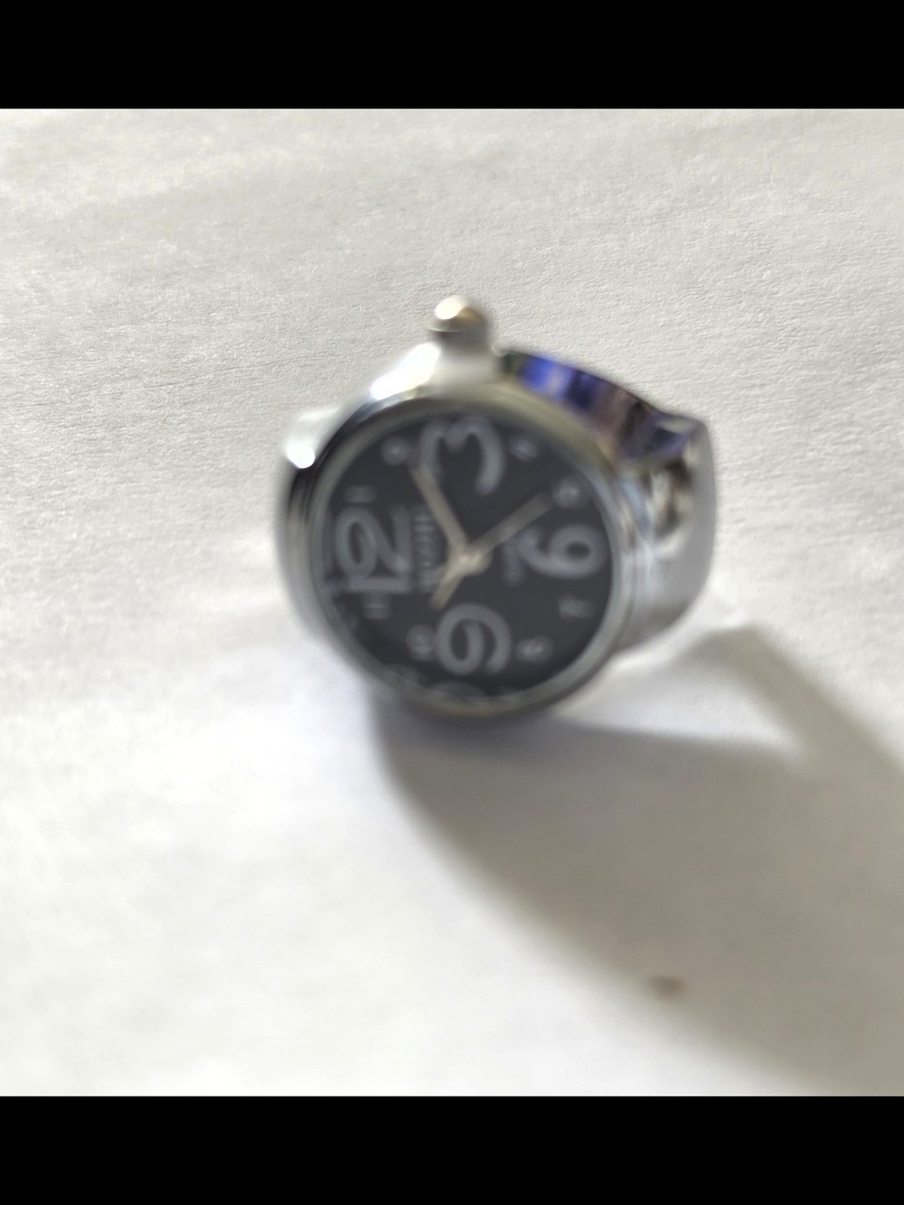 Vintage Punk Finger Watch Ring Retro Roman Quartz Mini Clock  Elastic Alloy NEW